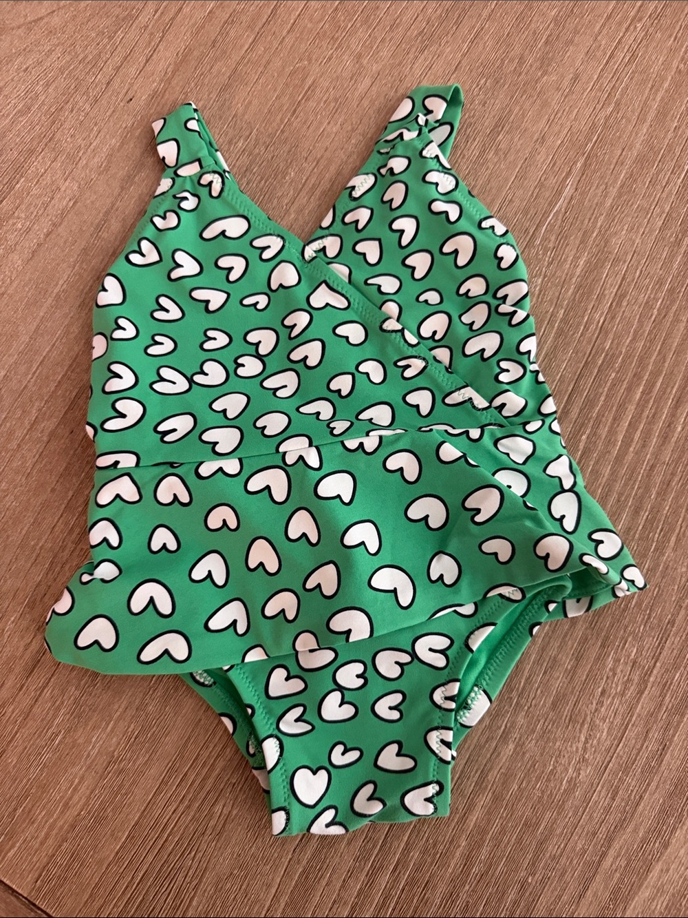 babyGap collaboration with Diane von Furstenberg Green Heart Ruffle Swimsuit